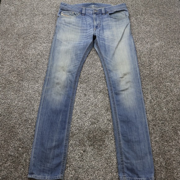 Diesel Thavar Jeans Men's 35x34 Slim Skinny Denim Industry Wash 0826D - Picture 1 of 14